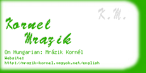 kornel mrazik business card