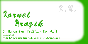 kornel mrazik business card